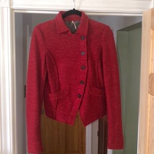 Free People Wool Blazer - Red - Size XS